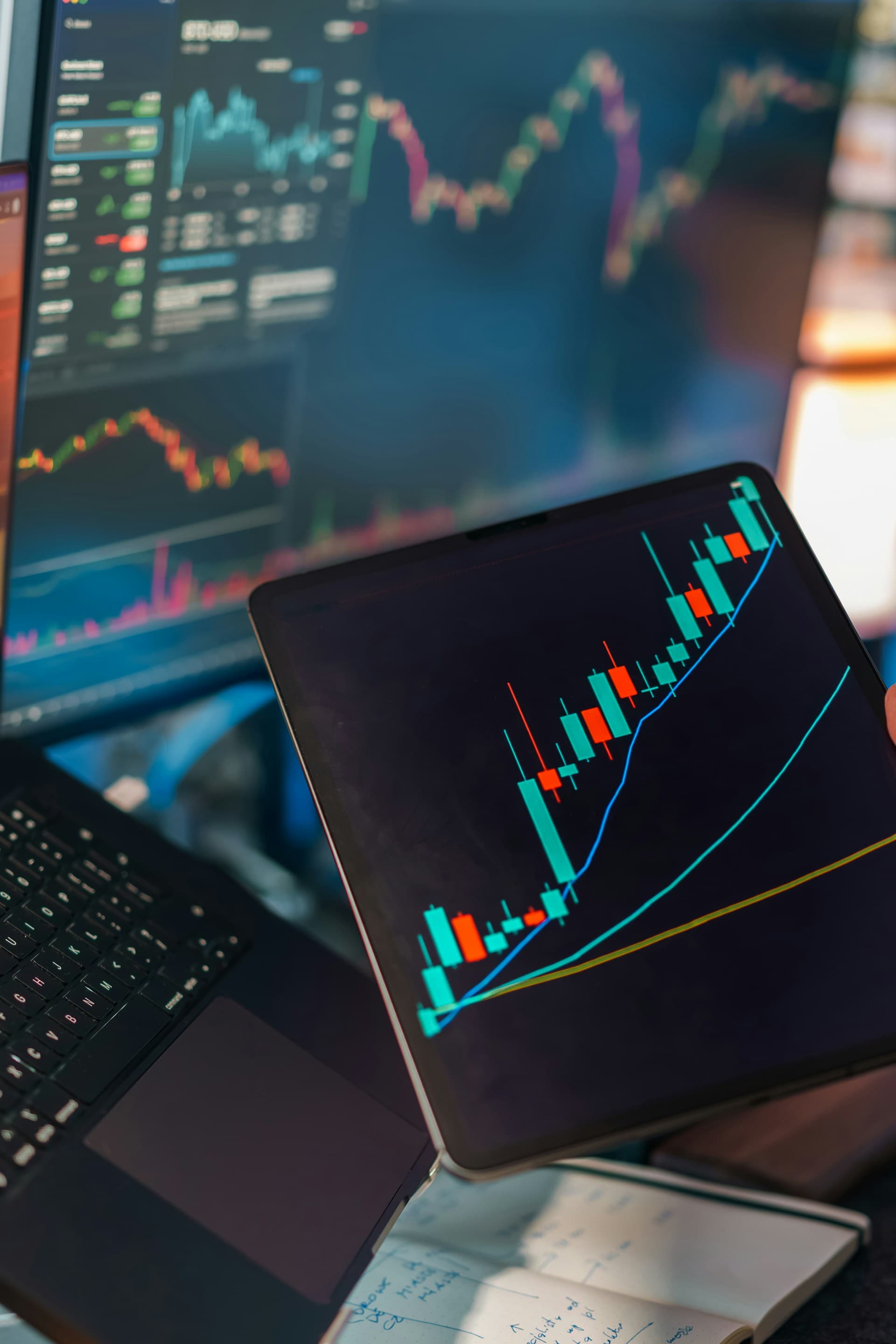 Trading charts on multiple screens